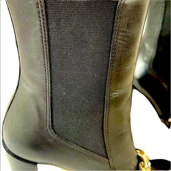 Givenchy black chain link booties with block heel and elastic side - size 37 - Picture 6 of 8